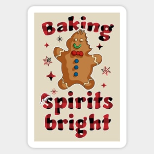 Baking Spirits Bright Christmas Funny Baker Pajama Family Sticker